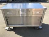 マルゼン 引出し引き戸付き調理台 食器庫 W1200×D600×H800