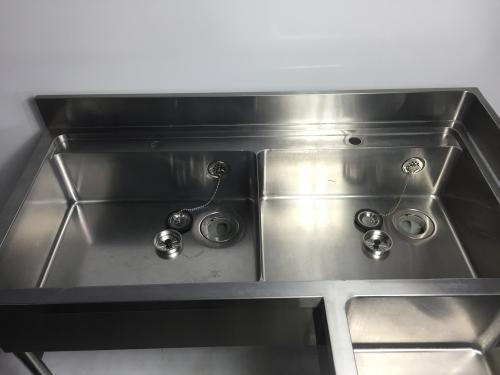 業務用 3槽シンク 流し台 L型シンク 1230x600x840│厨房家