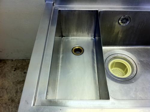 □激安□ダスト付きソイルド1槽シンク W1190×D625×H850(1000) │厨房家