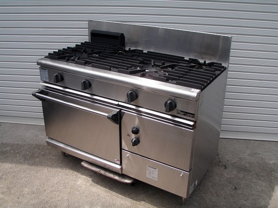 □マルゼン 4口ガスレンジ RGR-1264 都市ガス│厨房家