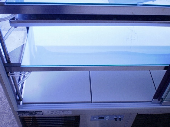 冷蔵ガラスショーケース OHGU-T-1500B 大穂製作所 2010年 ショーケース □大穂 冷蔵ショーケース OHGU-T-1500B│厨房家